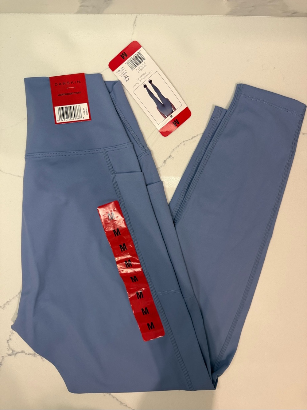 Danskin Light Blue High-Waist Leggings with Side Pocket